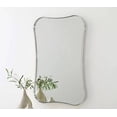 thumbnail image 3 of TEHOME Brushed Nickel Irregular Mirror, 20x30 inches, Soap Shape, Stainless Steel framed, 3 of 6