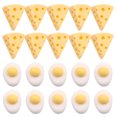 thumbnail image 1 of 20pcs Miniature Cheese Egg Charm Handcraft Diy Material Phone Case Decorative Small Charm for Diy Project, 1 of 9