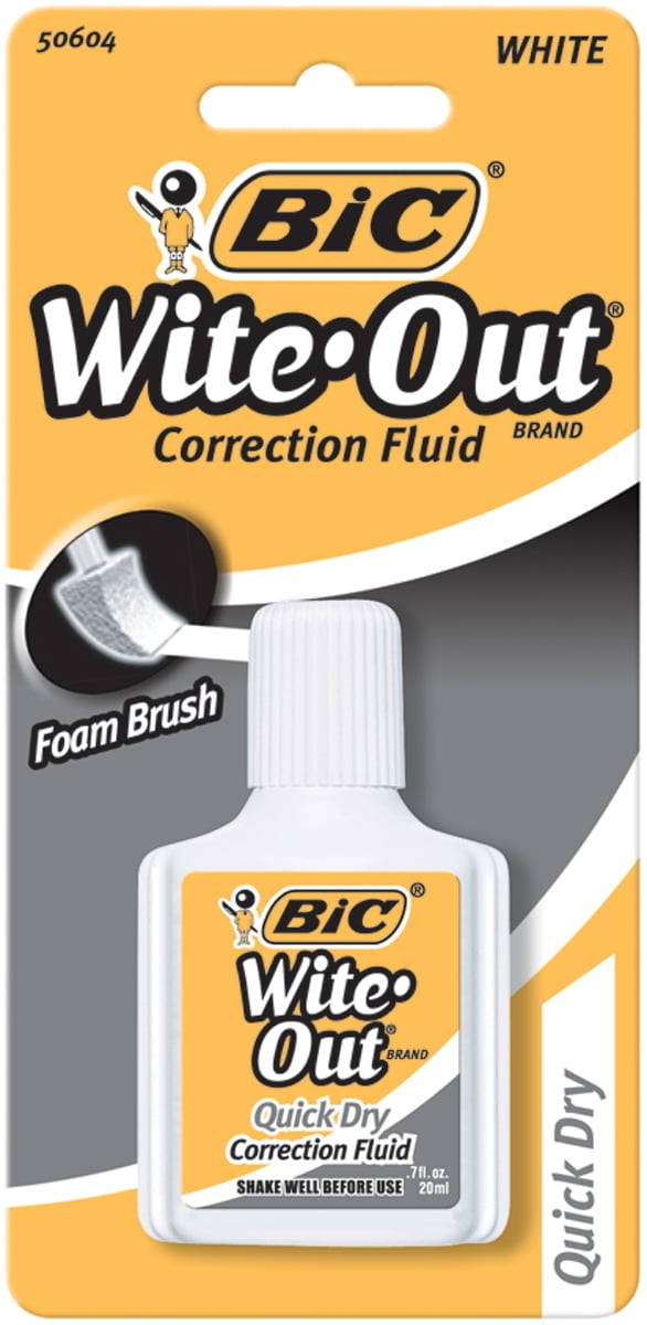 BIC WiteOut Quick Dry Correction Fluid.7oz