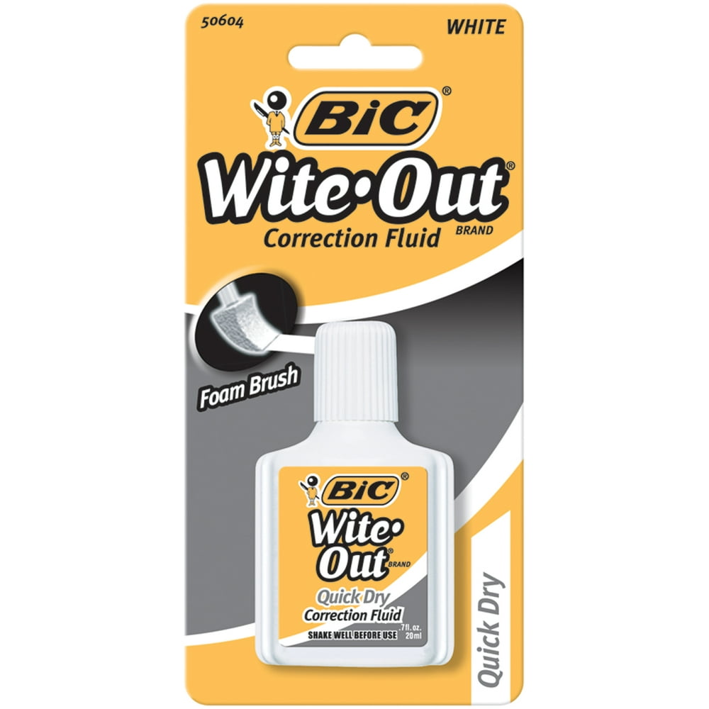 BIC WiteOut Quick Dry Correction Fluid.7oz