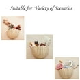 thumbnail image 6 of Scalloped Wall Basket Handwoven Natural Rattan Storage Organizer with Sturdy Metal Frame, Nordic Style Wicker Decor for Wall Storage, 6 of 7