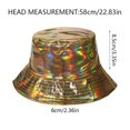 thumbnail image 4 of Hauaitttt Hop Street Gold and Silver Basin Hat for Men and Women Stage Performance Metal PU Fisherman Hat Fish Hat Black Bucket Hat Modern Bucket Hat Man Bucket Hat Nylon Umbrella Black Hat Men Hat, 4 of 4