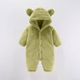 thumbnail image 4 of Fouhkni Newborn Baby Rompers Footie Snowsuit Baby Girls Boys Winter Warm Hooded Jumpsuits Outfits, 4 of 6