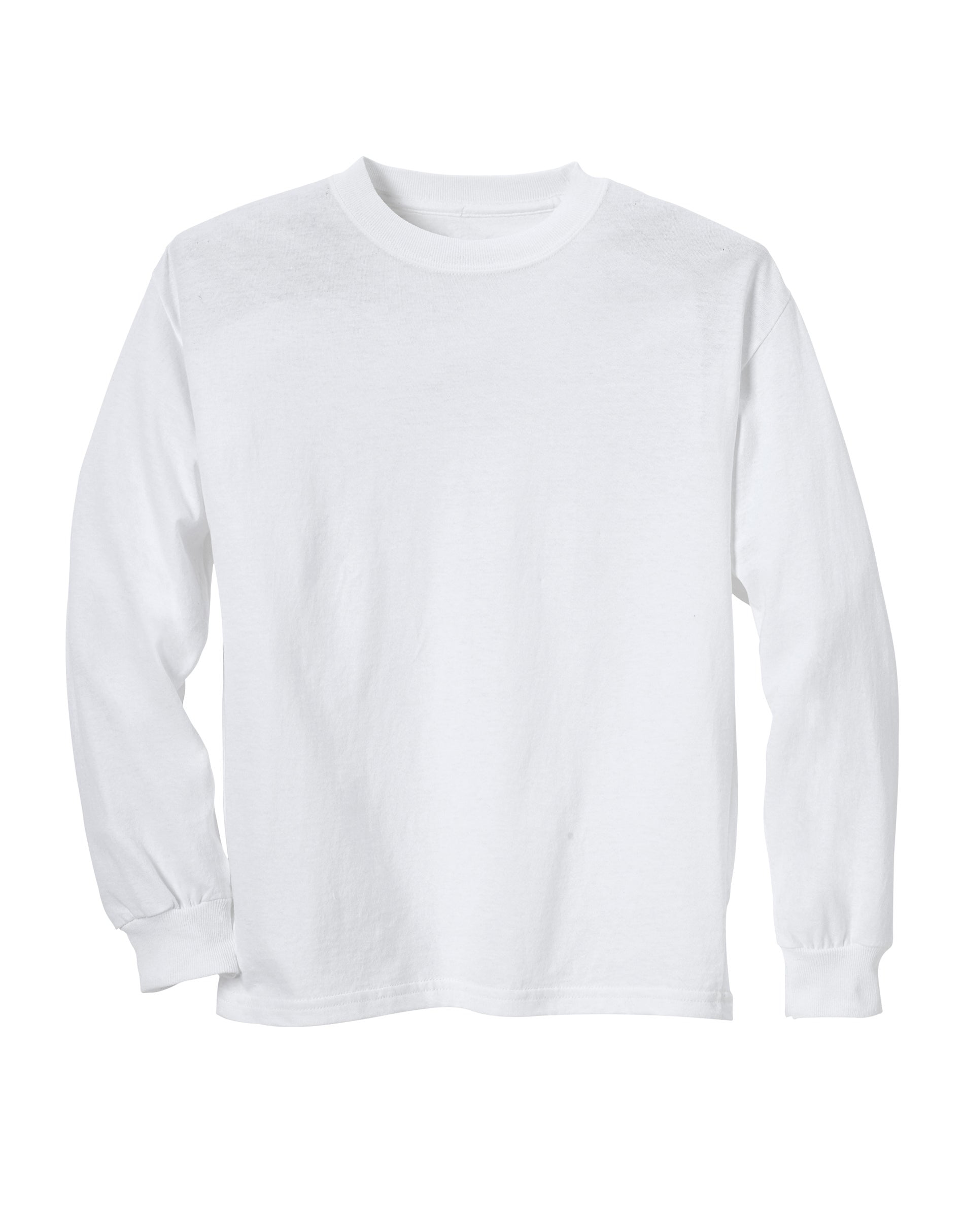 Quality Boys Kids 100% Cotton White Blue Long Sleeve Shirt Top 3-13 Years