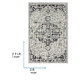 thumbnail image 3 of Livabliss Harput Vintage Medallion Area Rug,2' x 2'11",Charcoal, 3 of 9