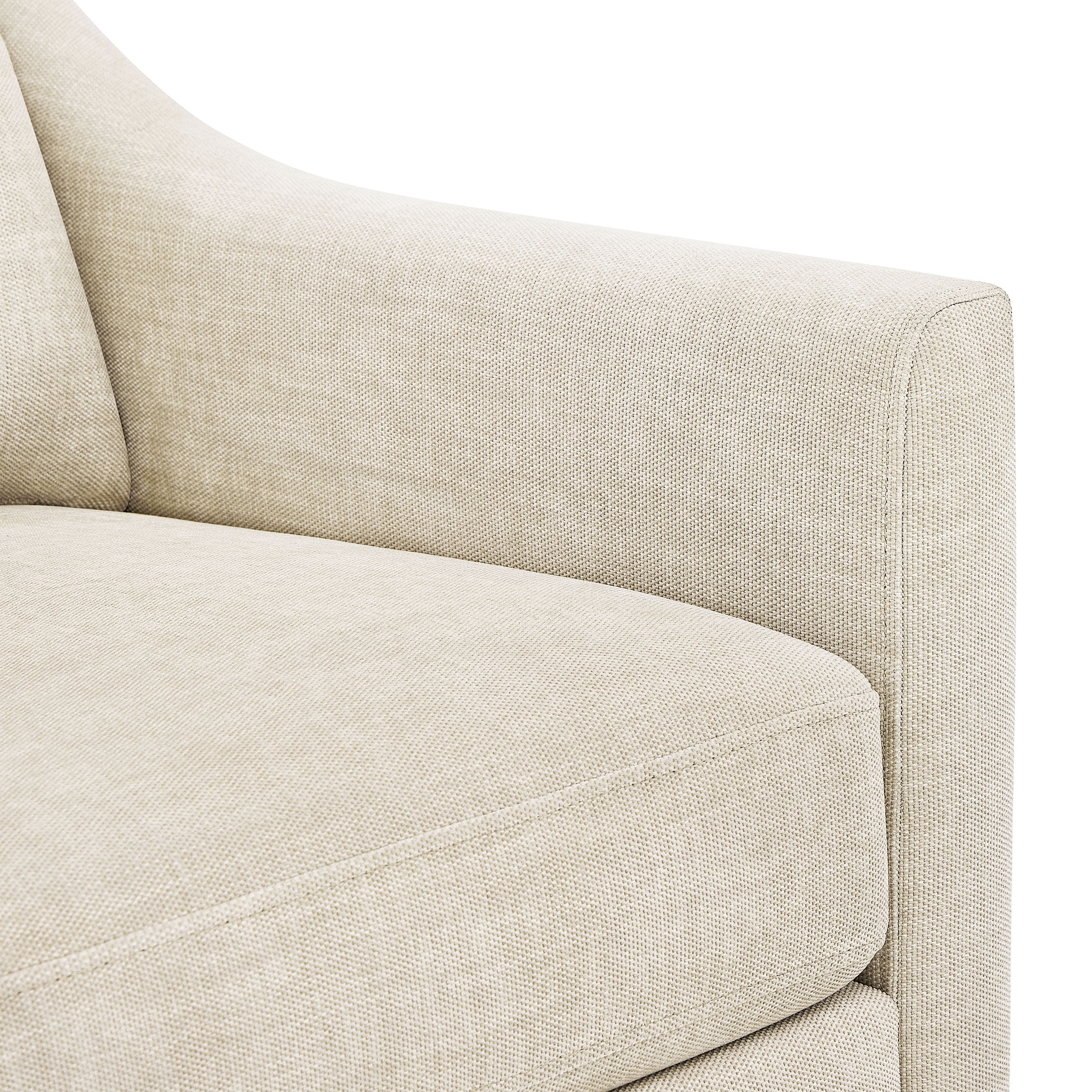 My Texas House Roan Swivel Accent Chair, Cream Fabric Upholstery