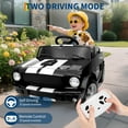 thumbnail image 2 of GloryStar 12V Battery Powered Ride On Toy, Licensed Shelby GT350 Car with Remote Control, Safety Belt, 3 Speeds, LED Lights, 2 of 9
