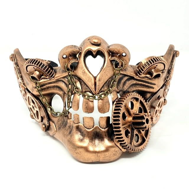 Steampunk Style Metallic Half Face masquerade Mask Halloween Costume ...