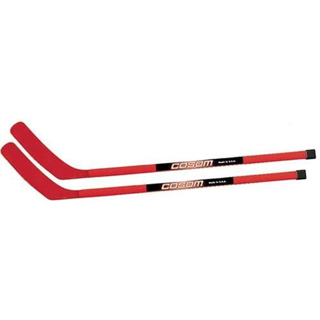 36 in. 2 Piece Cosom Hockey Sticks, Red