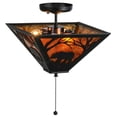 thumbnail image 5 of Meyda Tiffany 147875 Bear At Dawn 3 Light 16" Wide Semi-Flush Ceiling Fixture - MultiColor, 5 of 5