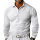 thumbnail image 1 of pstuiky camisas de manga larga para hombre, Camisa de golf de vacaciones de color liso para hombre, blusa de manga larga con botones y solapa top de hombre l, 1 of 6