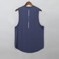 thumbnail image 6 of Beach Tank Tops for Men Athletic Shirts Sleeveless Workout Tank Top Sports Base Layer Running Basketball Training Tee Navy 4XL, 6 of 9