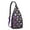 Purple-17, variant on Cute Unicorn Sling Backpack - Rainbow & Stars Print Crossbody Bag with Mythical Horse Design, Lightweight Multi-Pocket Travel Pack for School & Daily Commute