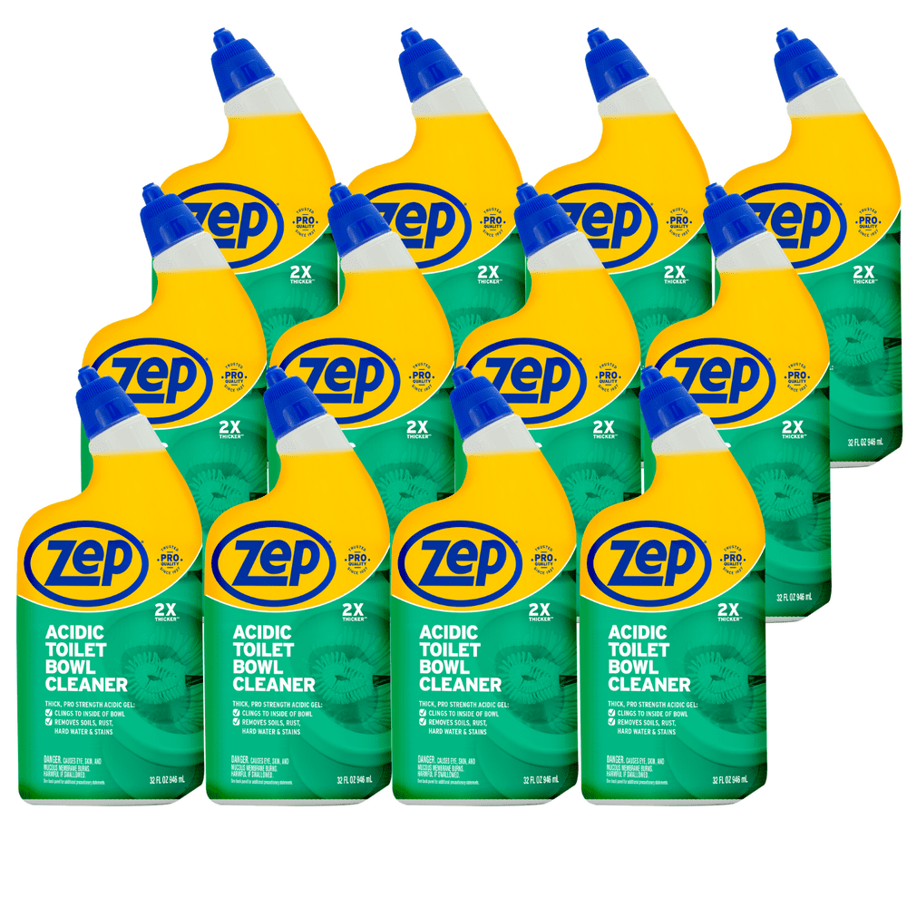 Zep Acidic Toilet Bowl Cleaner 32 Ounces (Case of 12) 2x Thicker Than
