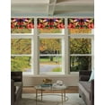 thumbnail image 2 of Puerto Rico Flag Curtain Valance for Windows/Living Room/Kitchen/Bathroom/Café, Short Rod Pocket Tier Curtain Window Treatment Panel Frog Red Flower Summer Leaf Topper Curtain 54''x18'', 2 of 6