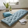 thumbnail image 4 of Intelligent Design Edelia Chenille Long Floor Cushion in Aqua Blue, 4 of 6