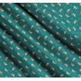 thumbnail image 3 of Soimoi Green Cotton Voile Fabric Heart & Cute Monkey Kids Printed Fabric 1 Yard 42 Inch Wide, 3 of 7