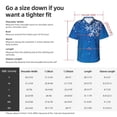 thumbnail image 5 of Honeii Blue Christmas With Snowflakes Print Men’s Hawaiian Shirt,Classic Button-Down Short Sleeve Shirt, for Beach, Vacation, and Outdoor Activities,3X-Large, 5 of 7