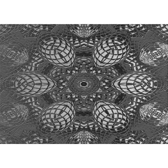 Ahgly Company Machine Washable Indoor Rectangle Transitional Gunmetal Gray Area Rugs, 8' x 10'