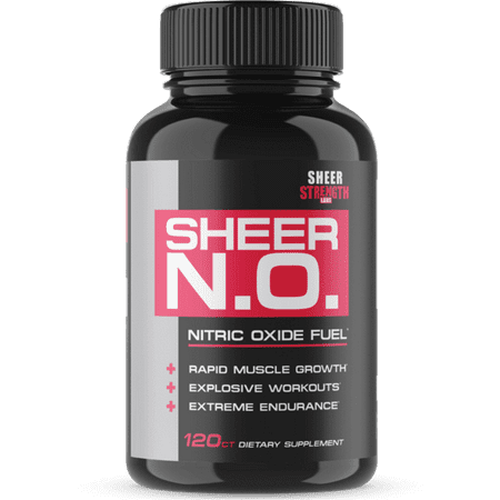 SHEER N.O. Nitric Oxide Supplement - Premium Muscle Building Nitric Oxide Booster with L Arginine - Sheer Strength Labs - 120ct SHEER N.O. Nitric Oxide Supplement - Premium Muscle Building Nitric Oxide Booster with L Arginine - Sheer Strength Labs - 120ct