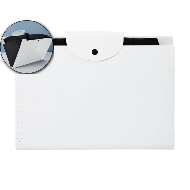 Dvruxg 12 Pockets Expanding File Folder, A4 Size Accordion File Folders, Cute Paper Organizer, Portable Document Organizer for Home Office