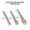 thumbnail image 2 of De Adaptadores De Enchufe 1/4 "3/8" 1/2 "2" Punta De Extensión Larga 1/4 "Vástago Hexagonal, 2 of 9