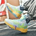 thumbnail image 4 of BINQER Men's Basketball Shoes Breathable Colorful Volleyball Sneakers with Mesh Upper Non Slip Rubber Indoor Shoe, 4 of 7