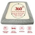 thumbnail image 6 of Super Soft and Durable​​ Microfiber Fitted Sheet, Machine Washable Fitted Bed Sheet with 15 inches Deep Pocket, Full, 54 x 75 inches, Smoke Gray, 6 of 7