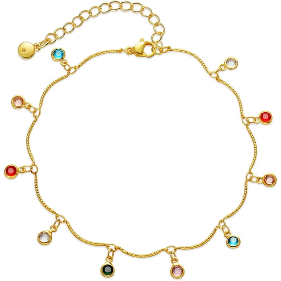 Anklets For Women Gold Foot Chain 18K Gold Filled Boho Beach Dainty Simple Minimalist Ankle Jewelry[o7477]