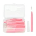 thumbnail image 4 of Interdental Brush Interdental Brush Toothpick Tooth Cleaning Tool 60pcs / Box Orthodontic Interdental Brush Tooth Cleaning Tool  Teeth Cleaner Toothpick Pink, 4 of 8