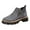 Grey, variant on Leozcaa Women's Chelsea Boots Fashion Lug Sole Chunky Heel Slip on Elastic Ankle Booties Side Zipper