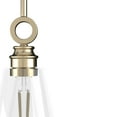 thumbnail image 4 of Hunter - Klein 1-light Alturas Gold, Mini Pendant Light, Dimmable, Casual Style, Cone Shaped, for Bedrooms, Dining, Living Rooms - 19436, 4 of 7