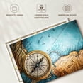 thumbnail image 6 of Elephant Stock Metal Compass Wall Art - Horizontal Canvas Wall Art - Living Room Wall Decor - Nautical Canvas - Blue And Gold Decor - 39" x 26", 6 of 8
