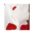 thumbnail image 6 of Kids Toddler Baby Girl Valentine's Day Outfits Long Sleeve Heart T-Shirt Top Red Skirt Spring Fall Clothes Set 1-6T, 6 of 7