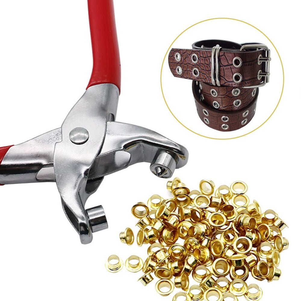 1pc Pliers Eyelets+100pcs Eyelets For Fixing Grommets on Tarpaulins Tents Canvas 