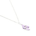 thumbnail image 5 of Galaxy Gold GG 14K White Gold Amethyst Pendant Necklace - February Birthstone - Peace & Wisdom - 16" to 24" - Fine Jewelry for Women, 5 of 6