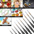 thumbnail image 2 of JWDX Pen ! 10Pcs Small Fine Tip Paintbrushes Micro Detail Paint Brush Set Triangular Grip Handles Art Brushes Perfect for Acrylic Watercolor Oil Craft Models Black, 2 of 9