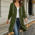 thumbnail image 5 of WIZUTIZ Women's Solid Color Oversized Zip Up Hoodie Long Coat Long Sleeve Pockets Loose Fit Casual Winter Warm Sweatshirt Outerwear, 5 of 7