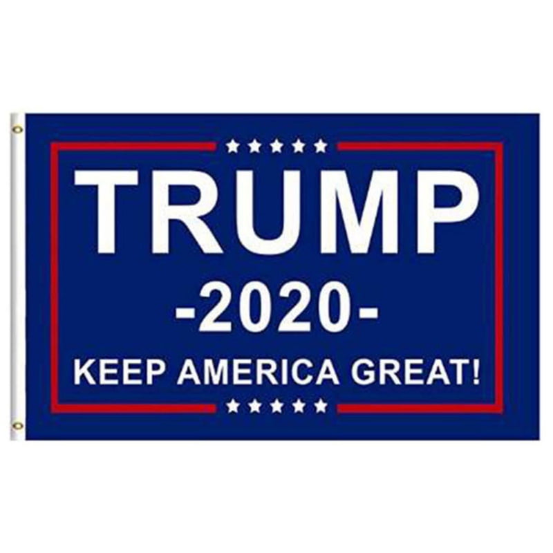 TRUMP 2020 4X6 FEET and USA 5x8 FEET Combo Set HUGE SIZE Super Polyester 