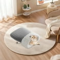thumbnail image 2 of Soft Thermal Heated Cat Bed for Indoor Cats Winter Warm Cuddle Cup Bolster Rabbit Material Removable Washable Cover Round Pod Design, 2 of 5