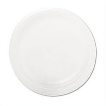 Mediumweight Foam Dinnerware, Plates, 9" dia, White, 500/Carton