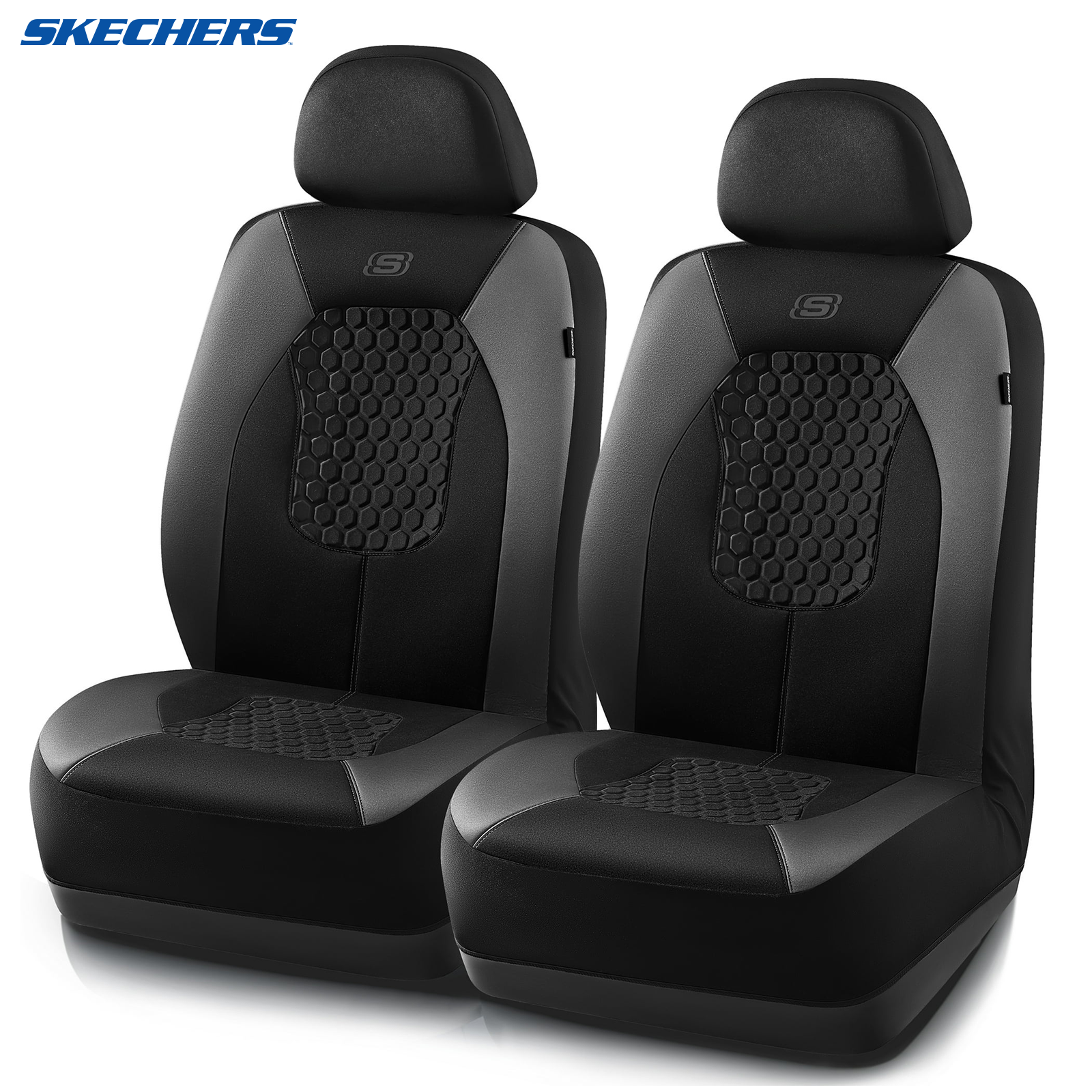 Skechers Gel-Infused Car Seat Covers, Gray