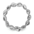 thumbnail image 2 of Finest Gold Sterling Silver Rhodium-Plated Polished 5 Row Woven Panther Ring - Size 6, 2 of 3