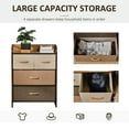 thumbnail image 6 of HOMCOM 4-Bin Dresser, 3-Tier Fabric Bins with Steel Frame, 6 of 8