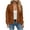 Brown, variant on Atogsazn Bomber Jackets for Women Dressy Casual Zip Up Long Sleeve Jacket Waffle Outerwear Clothing Tops Black M Fashion