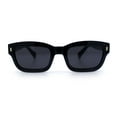 thumbnail image 4 of Mod Gentleman Style Hipster Narrow Thick Horn Rim Mod Sunglasses All Black, 4 of 7