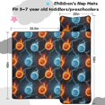 thumbnail image 5 of Basketball and Fire Black Pattern Teens Toddler Nap Mat with Pillow, Sleeping Mat Bag for Preschool Daycare 59"x22", 5 of 6