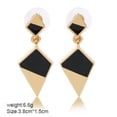 thumbnail image 3 of Pendientes largos geométricos de aleación de moda, joyería de decoración para mujer y niña (oro), 3 of 5
