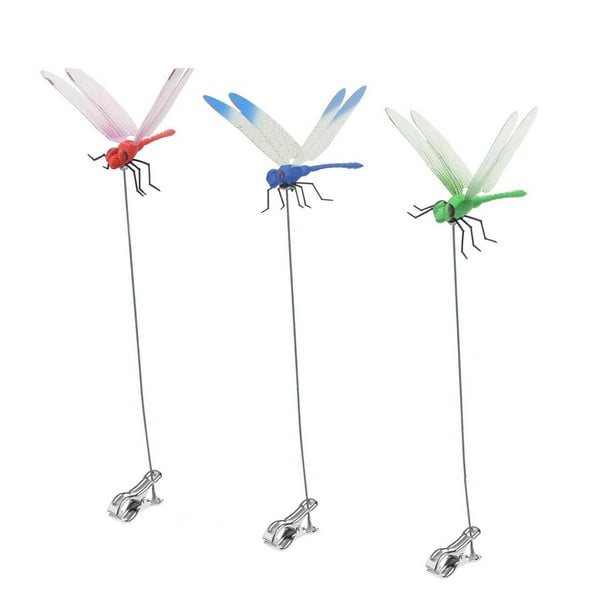 Outdoor spring summer decoration stiwee dragonfly fake dragonflies clip