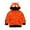 Orange, variant on Odeerbi Toddler Winter Coat Kids Boys Girls Outerwear Jackets Hoody Jackets Zip Up Coats Sweatshirt Gray